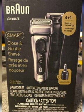 NEW IN BOX* Braun Smart Series 8 - 8567cc Electric Shaver Close & Gentle 4+1